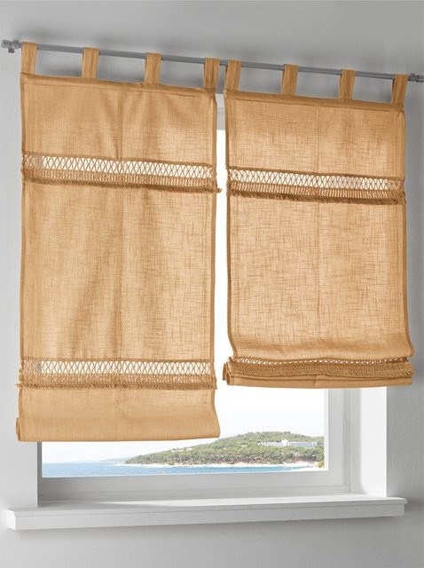 Raffrollo Heine Home aus 100% Baumwolle in Beige, blickdicht - Bild 1