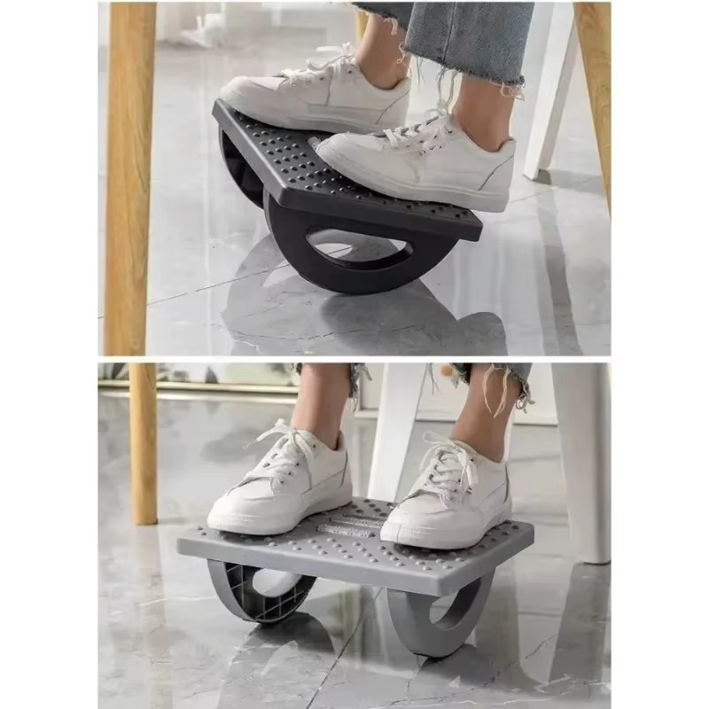 LIUSHADUOLA Büro-Fußpedal Anti-Drehbeine Halbkreis 180 Grad Schaukel-Entspannung in Schwarz B/T/H: 34,0 x 25,0 x 13,0 cm - Bild 3