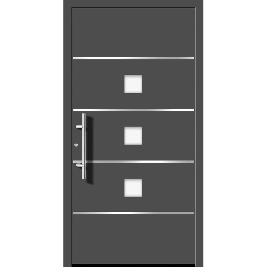 Splendoor Moderno M370/B Aluminium-Haustür mit Glaseinsatz, Anthrazit Metallic, Anschlag Links, B: 110 cm, H: 210 cm - Bild 2