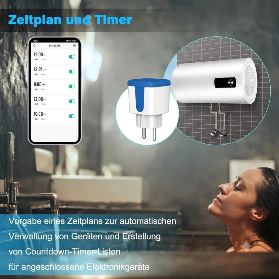 Vesync Intelligente WLAN Außensteckdose mit Stromverbrauchsmessung, Wasserdicht, Weiß, Kompatibel mit Alexa und Google Home - Bild 5