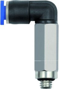 Riegler L-Steckverschraubung Blaue Serie mini, lang, drehbar, G 1/8, blau - Bild 1