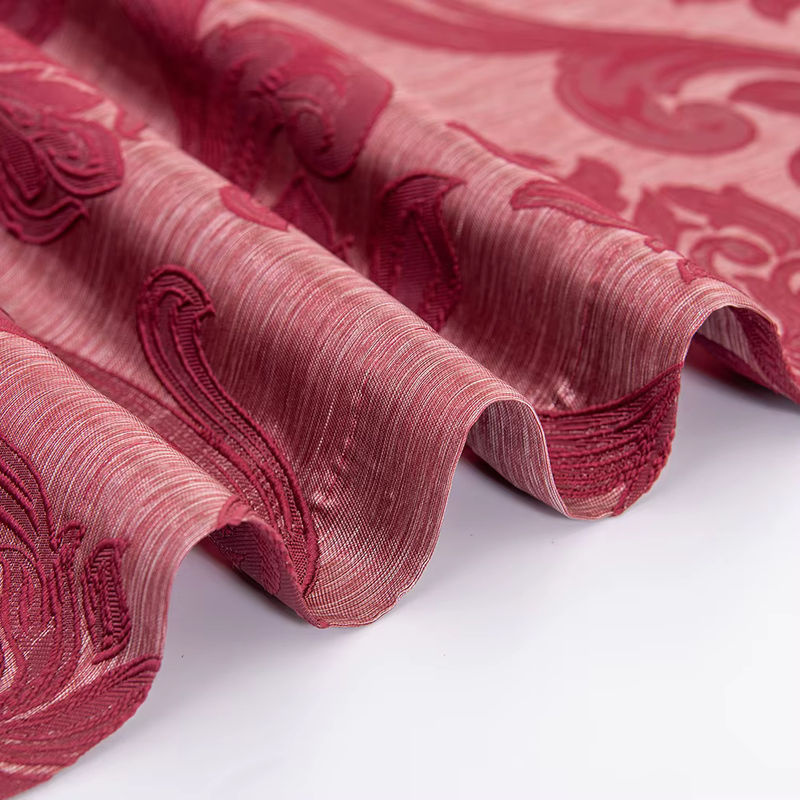 NAPEARL Semi Blackout Vorhang aus Jacquard-Stoff in Rot für Wohnzimmer und Schlafzimmer, Breite: 130 cm, Höhe: 100 cm - Bild 3
