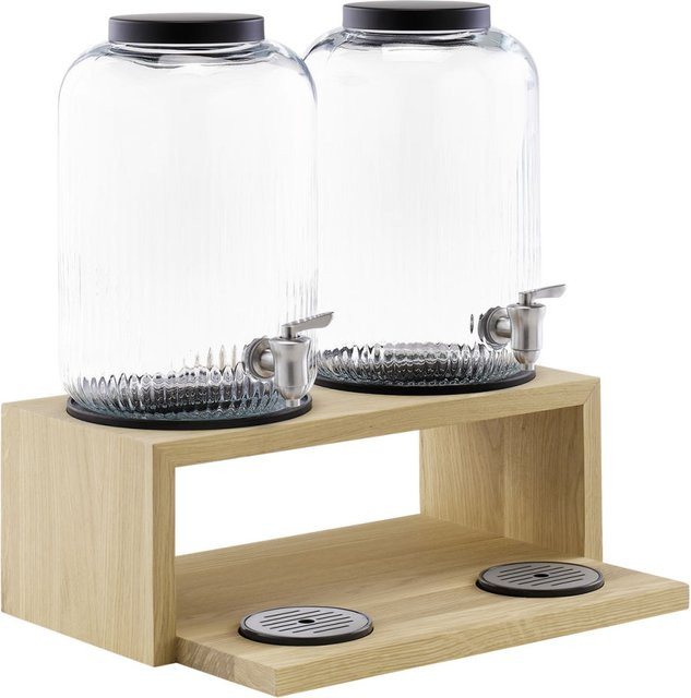 APS 2er Getränkespender VALO in Braun, Schwarz und Transparent, Volumen: 14 l, B/T/H: 33,5 x 43,5 x 47 cm - Bild 1