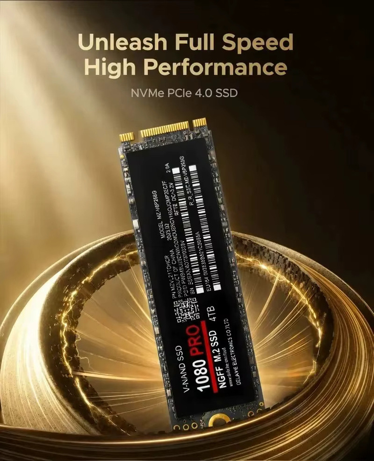 Lenovo 1080PRO PCIe 4.0 NVMe M.2 2280 SSD in Schwarz - Bild 3