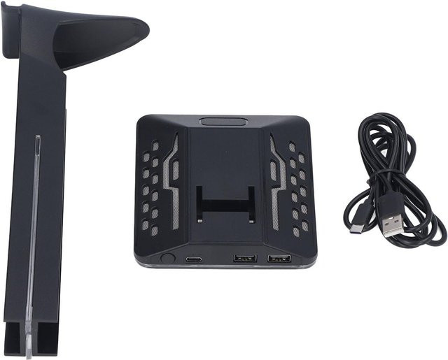 Andoer RGB-Kopfhörerständer mit 2 USB-Anschlüssen als Multifunktions-Gaming-Headset-Halter für deinen Schreibtisch in Schwarz - Bild 1