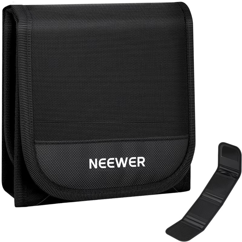 NEEWER Filteretui für 67mm Filter, dreifach faltbare spritzwassergeschützte Aufbewahrungstasche, Schwarz - Bild 6