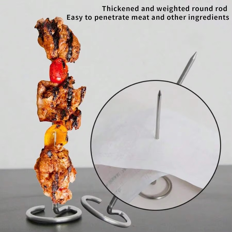 YOCITY Edelstahl Grillspieße für Kebab und BBQ, Silber, Rund - Bild 4