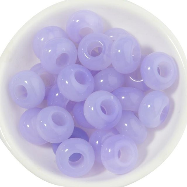 Louleur Acrylperlen, rund, violett, 14x8mm - Bild 1