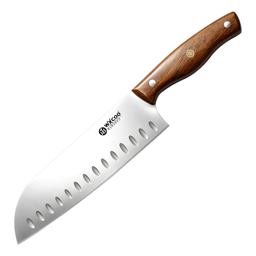WXCOO Santoku-Messer Japanisches Küchenmesser aus Holz für Fleisch, Gemüse und Fisch - Bild 6