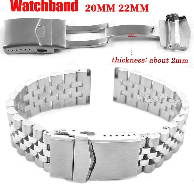 HQstrap Uhrenarmband Edelstahl, Silber, Unisex - Bild 1