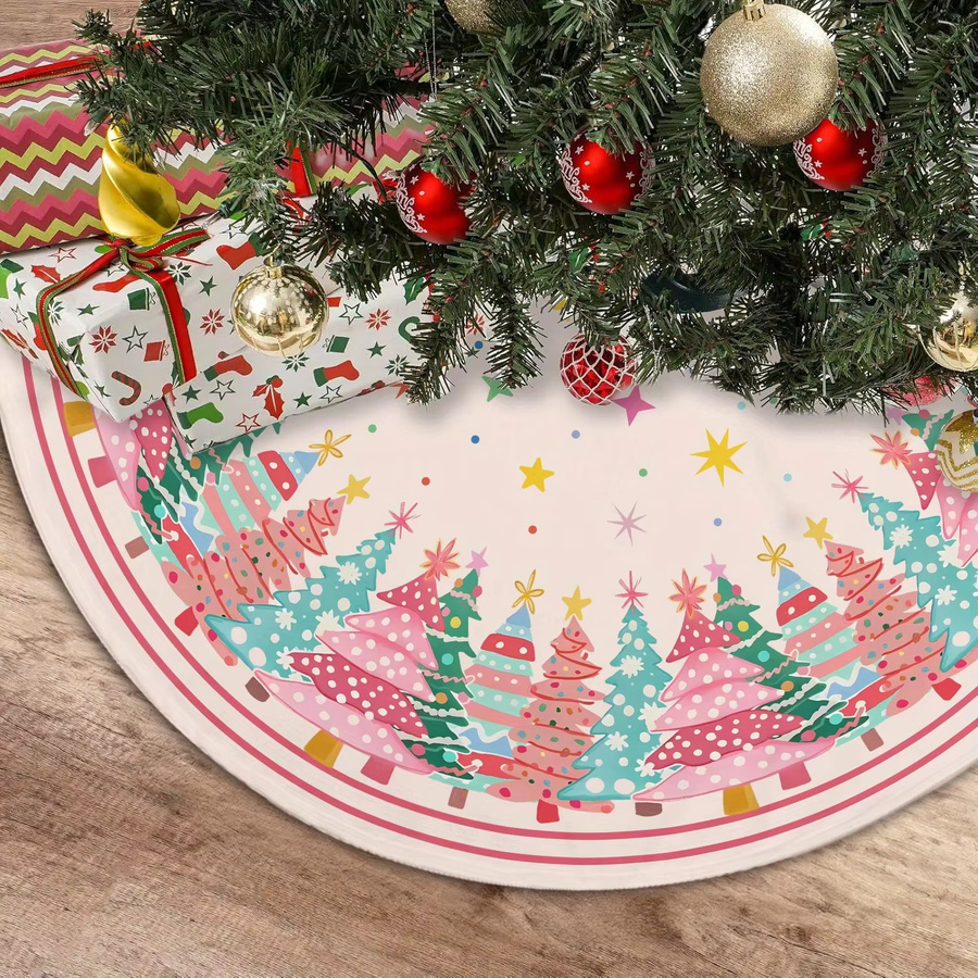 VIKAMA Weihnachtsbaumrock mit floralem Design in Multicolour aus Textil - Bild 2