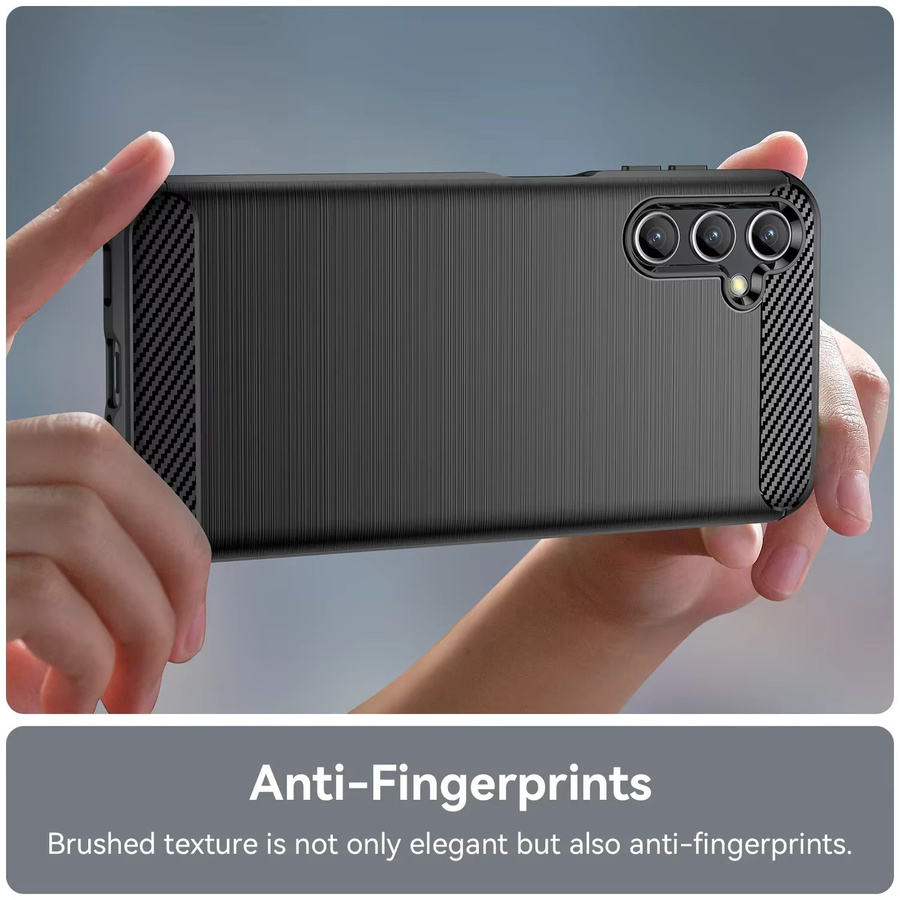 Stoßfeste TPU Schutzhülle mit Carbon Fiber Textur für Samsung Galaxy A05 A06 A15 A16 A25 A26 A35 A36 A54 A55 A56 in Schwarz - Bild 5