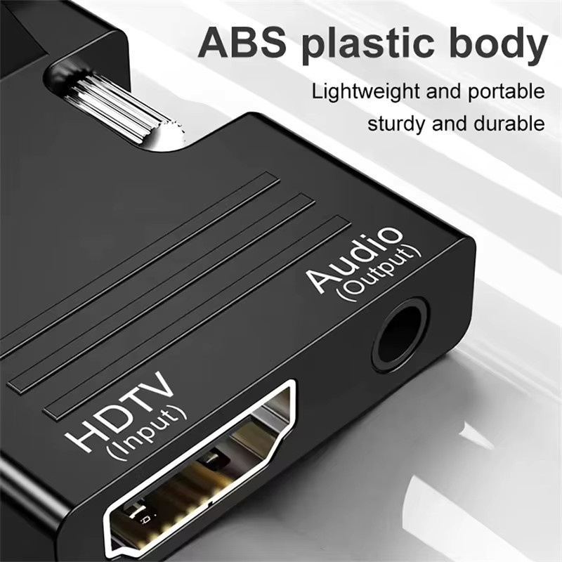 BRYNTHORX HDMI auf VGA Konverter mit 3,5 mm Audio-Anschluss in Schwarz für Laptop, PC, PS4 und Monitor - Bild 4