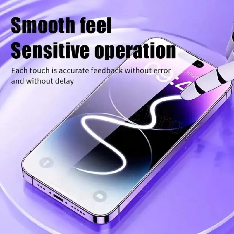 ZMZE 2 Stück HD Glänzende Schutzfolie aus gehärtetem Glas für iPhone 13 Mini, iPhone 13 und iPhone 14 Pro Max, transparent und wasserfest - Bild 6