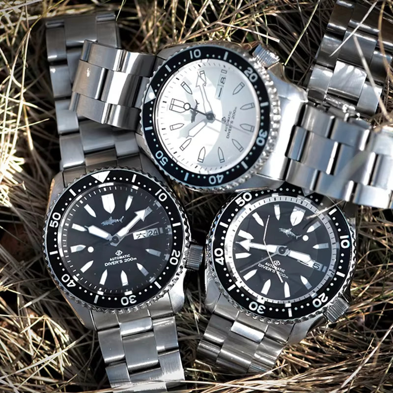 Heimdallr Taucheruhr, Automatik, Edelstahl, weißes Zifferblatt, Herren - Bild 2