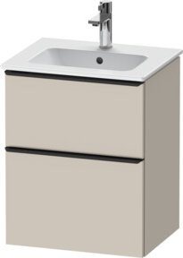 Duravit Waschtischunterschrank D-Neo in Weiß und Taupe, modern und matt - Bild 1