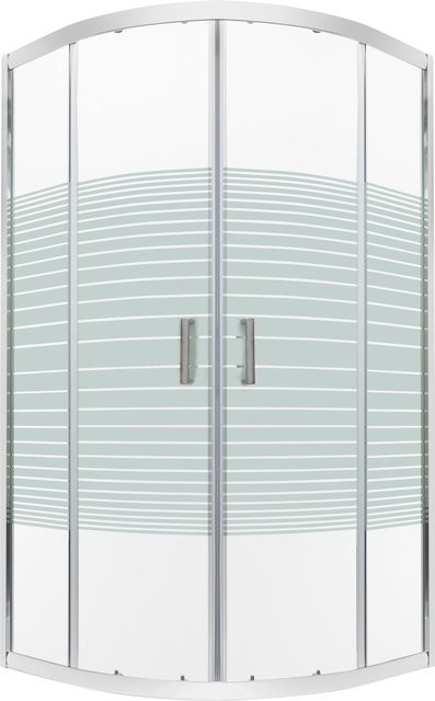 Kerra Runddusche Duschkabine Madera Quadrant mit Schiebetür aus 4mm ESG Glas in Transparent/Weiß B/T: 78,5 x 78,5 cm, Höhe: 190 cm - Bild 1