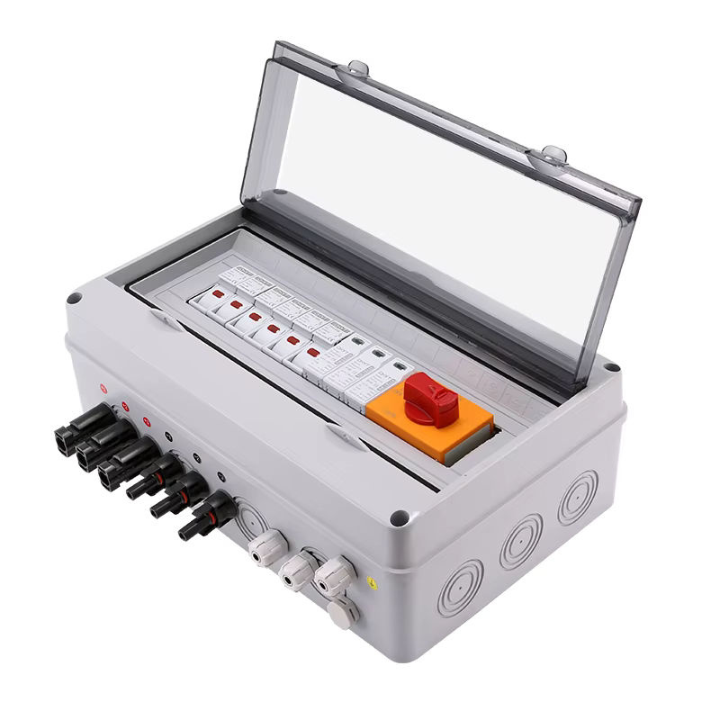 XIONGISOLAR DC Combiner Box IP65 Wasserdichter PV Solar Blitzschutz mit 3 String Trennschalter 1000V 3 Eingang 1 Ausgang - Bild 2