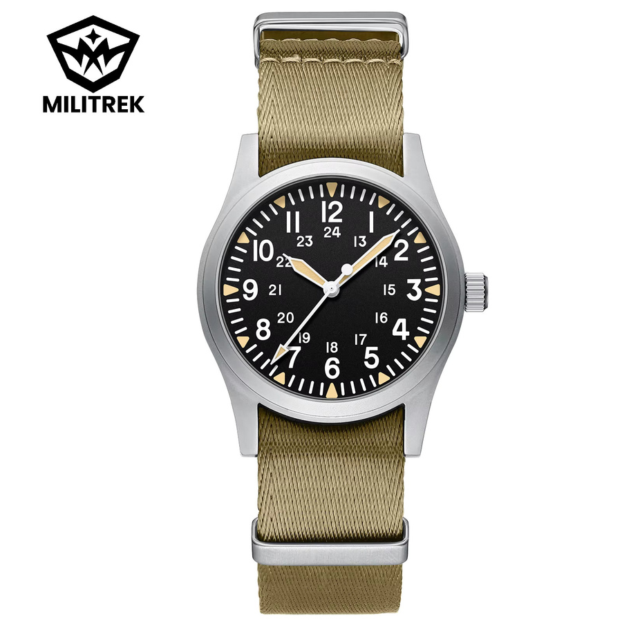 MILITREK Armbanduhr, Quarz, Edelstahl, Blau, 37 mm, Herren - Bild 1