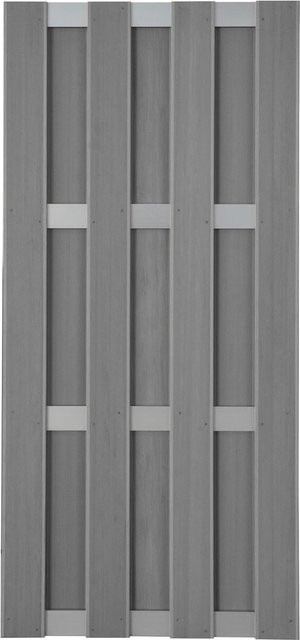GroJa Fertigzaun aus WPC in Grau, B/H: 84,3 x 180 cm - Bild 1