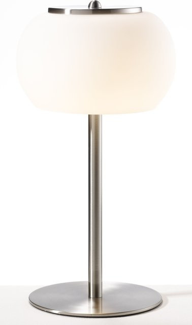Tischleuchte HILDA von casa NOVA in Weiß und Silber mit LED und Glas-Metallelementen - Bild 1