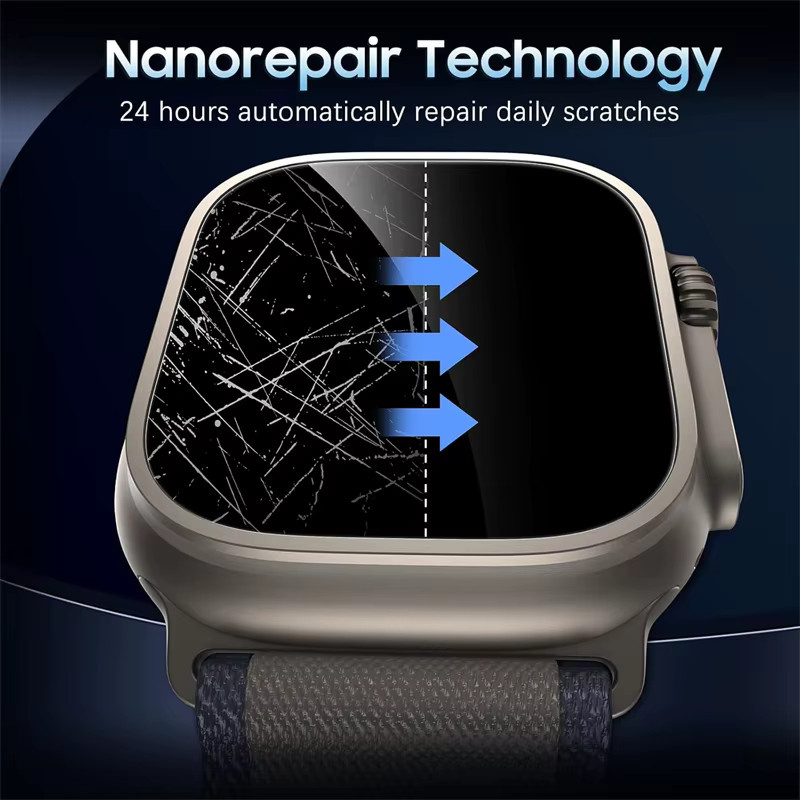 HUBANDE Hydrogelfolie für Apple Watch, Displayschutzfolie, transparent, Unisex - Bild 3