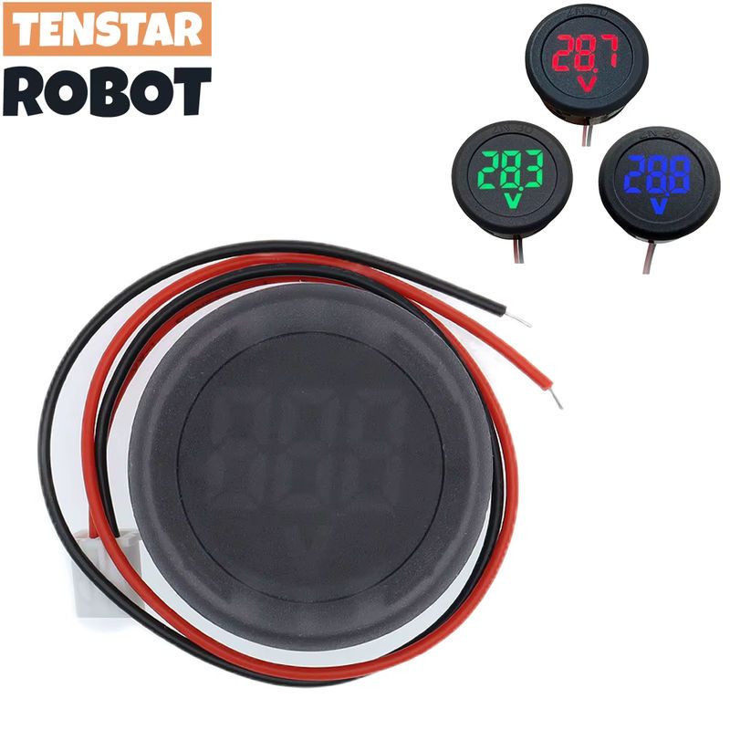 TENSTAR ROBOT Rundes DC 4–100 V LED-Digitalvoltmeter mit Kopfanzeige und Verpolungsschutz in Schwarz und Grün - Bild 2