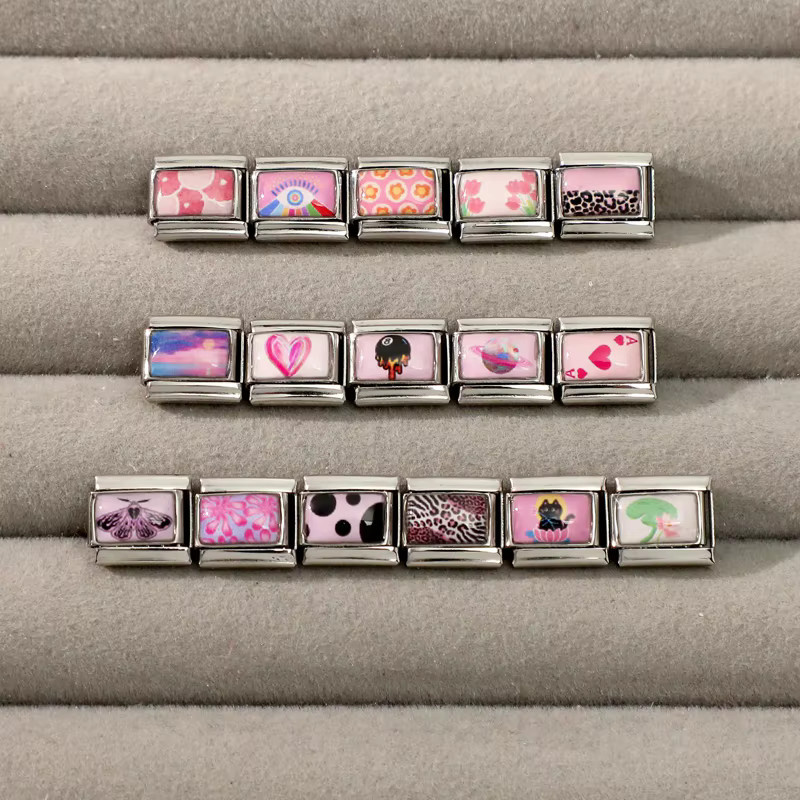 Yolorist Armband, Edelstahl, Rosa Herz Schmetterling, Damen - Bild 2