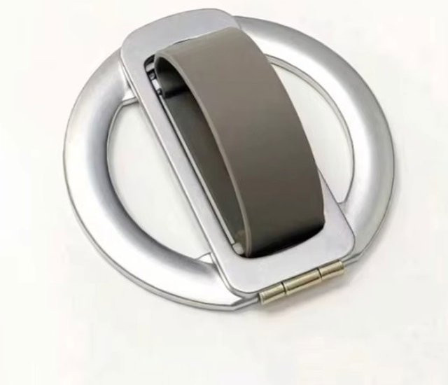 Magnetischer faltbarer Handyhalter aus Silikon in Orange mit 360 Grad Drehfunktion für MagSafe iPhone und Samsung - Bild 1