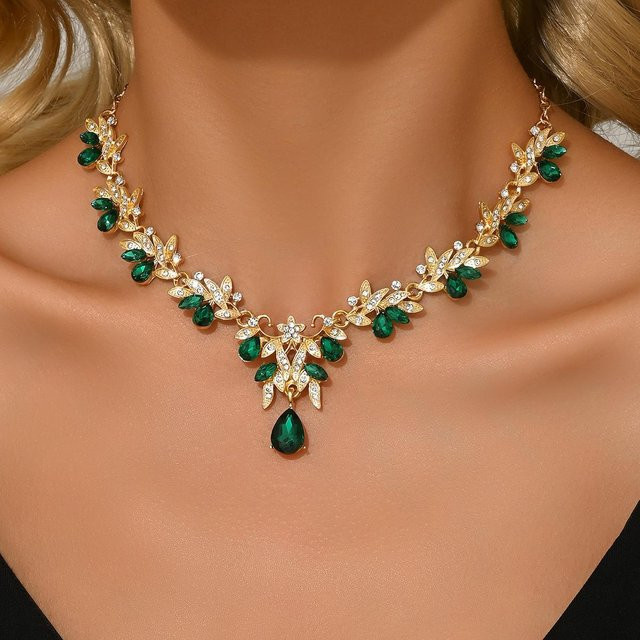 Lucky Star Jewelry Halskette, Wassertropfen Anhänger, Messing, Gold, Zirkonia, Damen - Bild 1