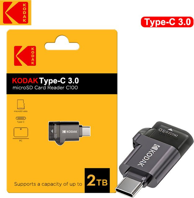 Kodak Micro SD-Kartenleser USB-C OTG-Adapter für Hochgeschwindigkeitsübertragung mit TF-Speicherkarte für iPhone, PC, Laptop und Galaxy Phones - Bild 1