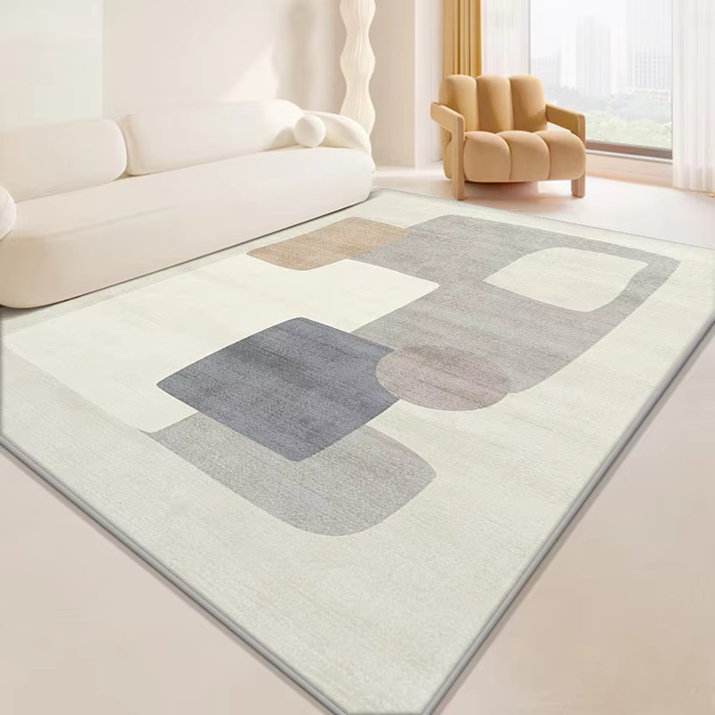 VIKAMA Wohnzimmerteppich im nordischen Stil, abstraktes Design, rutschfest und pflegeleicht, Mehrfarbig, B/T: 120 x 80 cm - Bild 1