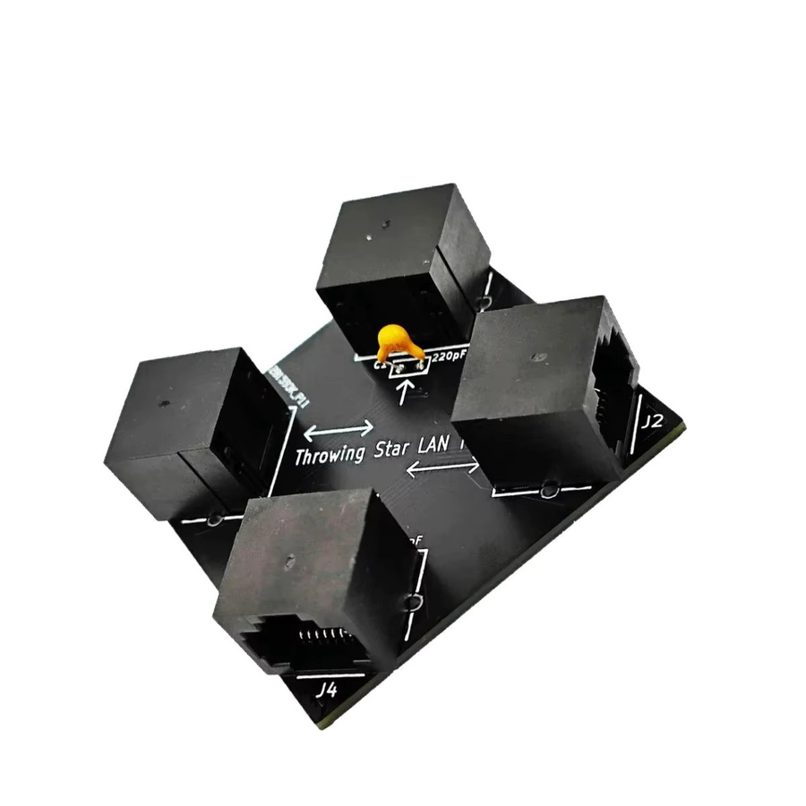 Throw Star Passiver RJ45 Ethernet LAN Tap zur Netzwerkpaket-Überwachung in Schwarz - Bild 2