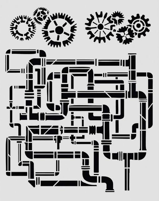 Schablone Gardens of Time Tubes - Bild 1