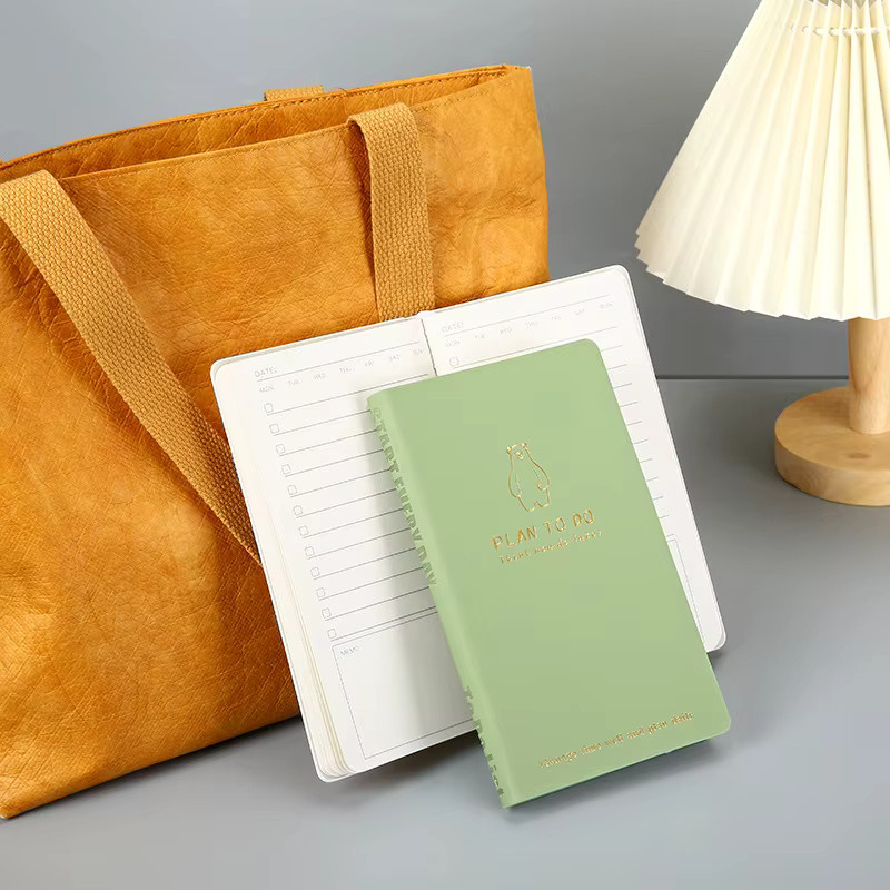 A6-Notizbuch mit weichem Einband in Pastellfarben und Orange als tragbarer Tagesplaner mit To-Do-Listen - Bild 2