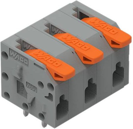WAGO 2601-1303 Leiterplattenklemme Grau, 100 Stück - Bild 1