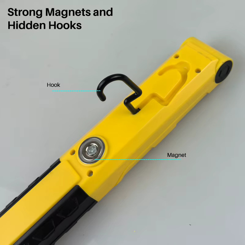 Magnetische LED-Arbeitsleuchte Gelb, 1200 Lumen, wiederaufladbare Typ-C Mechaniker-Taschenlampe für Autoreparaturen - Bild 2