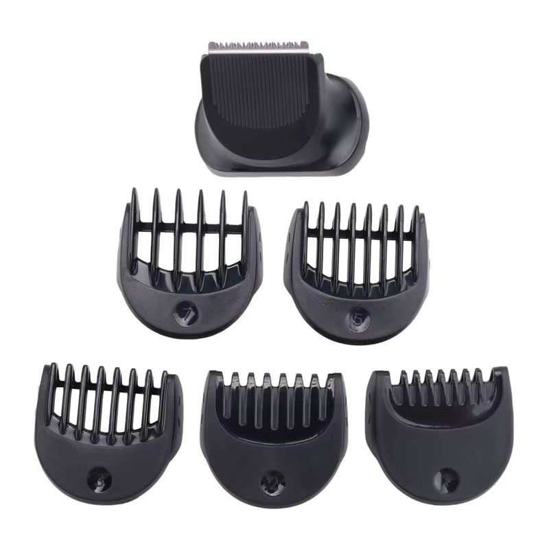 Braun A74G Bartschneiderkopf Ersatz-Rasierkopf mit 5-teiligem Führungskamm-Trimmset in Schwarz für Braun Series 3 - Bild 3