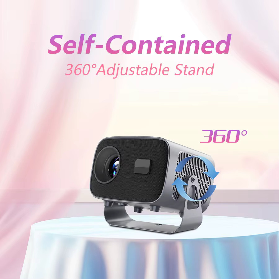 H96 MAX Smart Projektor mit Android 13, Full HD 1080P, WLAN und Bluetooth 5.2, tragbarer Mini-Videoprojektor für das Heimkino in Schwarz - Bild 4