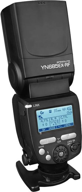 Yongnuo YN685EXRF On-Camera Blitzlicht für Canon RF, TTL, HSS, Master Slave Speedlite, Schwarz - Bild 1