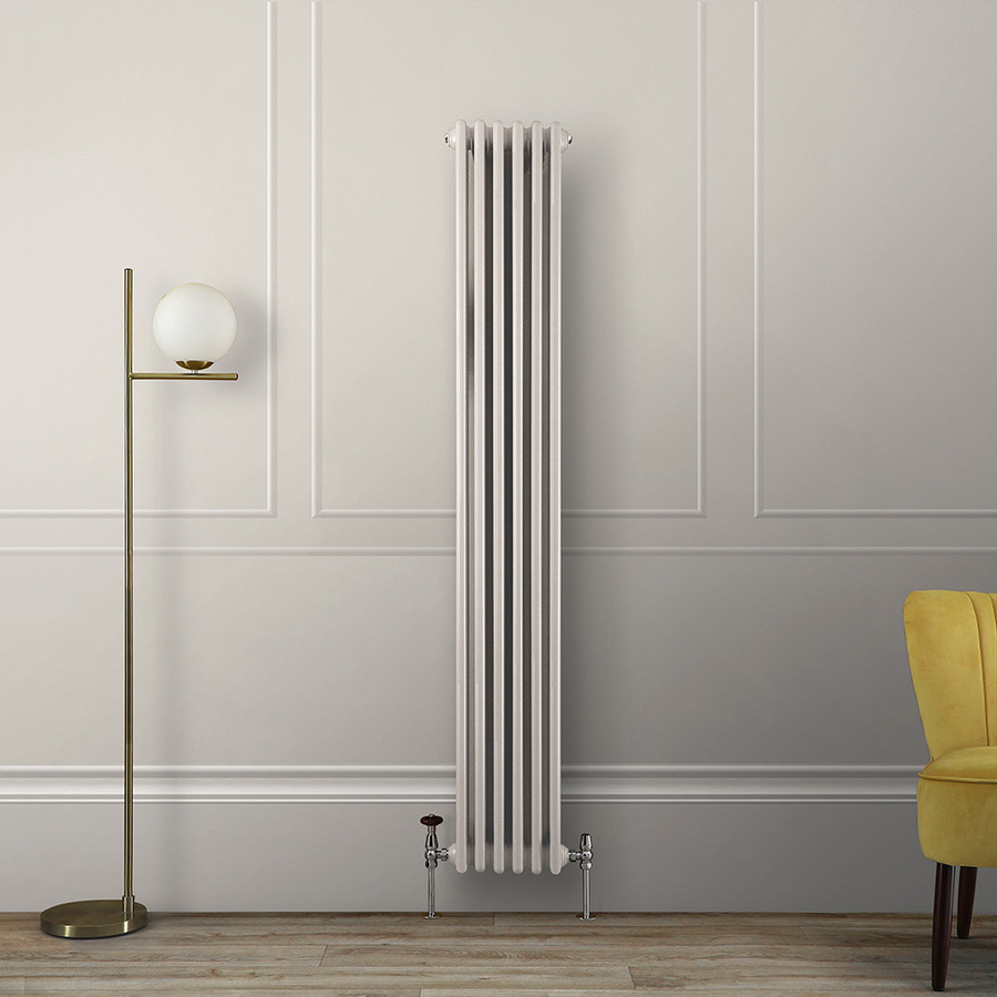 Regent Gliederheizkörper 2-säulig vertikal, Farbe: Weiß, Höhe: 180 cm, Breite: 29 cm - Bild 1