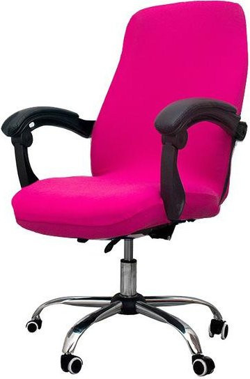 Elastische Bürostuhlhusse in Pink, universelle und schmutzabweisende Sitzhülle für drehbare Stühle mit Armlehnen, waschbar - Bild 1