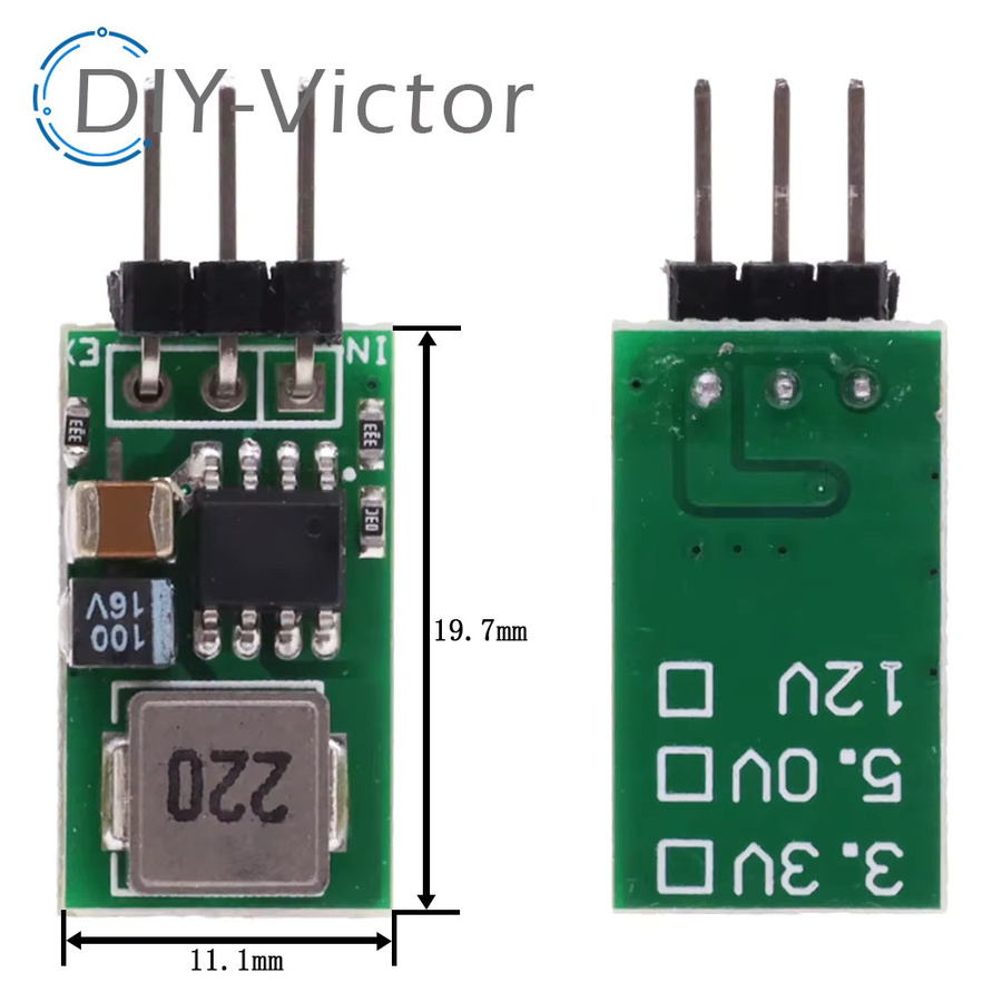2er-Set DC-DC Step-Down Buck Spannungsregler Modul 5,5 V-32 V, 5 V 1 A Synchroner Gleichrichter Wandler als Ersatz für LM7805 - Bild 3
