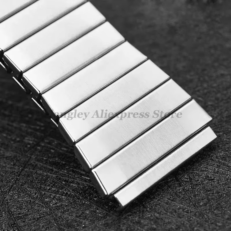 Langley Uhrenarmband Edelstahl, Stretch Expansion, 18 mm, Herren, Silber - Bild 3