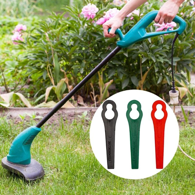 50 Stück Rasentrimmer-Ersatzklingen aus Kunststoff für Gartenkanten-Trennschienen in Rot - Bild 2