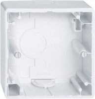 Merten Abzweigkasten Aufputzgehäuse 1-fach mit Kanaleinführung Weiß B: 8,0 cm, T: 8,0 cm, H: 3,7 cm - Bild 1