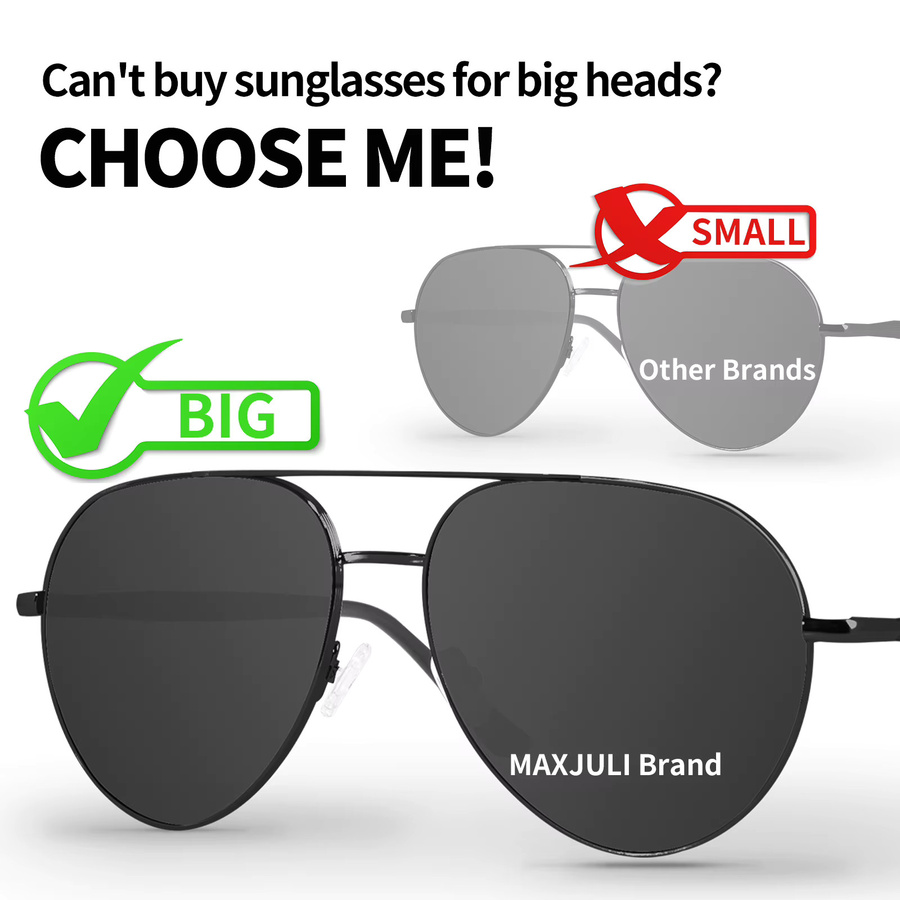 MAXJULI Sonnenbrille Aviator, Metall, polarisiert, Herren - Bild 6