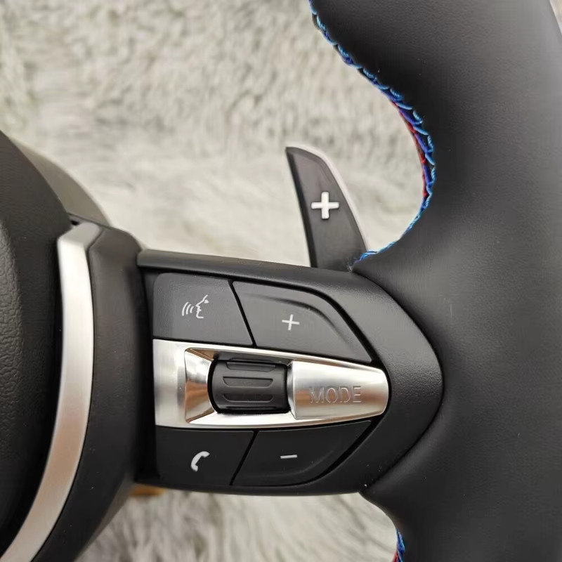 XUDREZ Multifunktionslenkrad aus Leder mit Heizung und Vibration für BMW F20 F21 F30 F80 F82 M3 M4 X3 X5 X6 in Schwarz - Bild 5