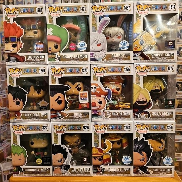 Funko One Piece Actionfiguren Set mit Brook, Luffy, Shanks, Yamato, Roronoa Zoro und Buggy in Mehrfarbig - Bild 1