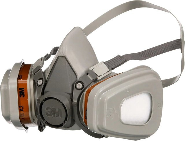 3M Halbmaske 6002C in Grau, Weiß und Grün aus Kunststoff - Bild 1